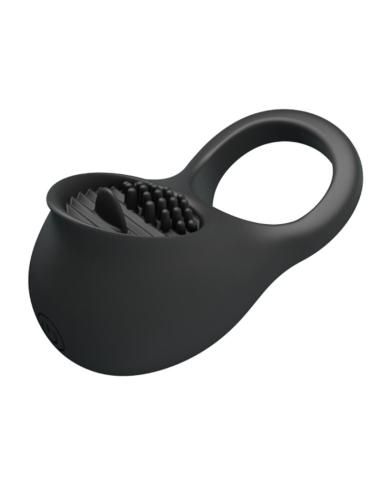 Pretty love - anillo vibrador para pene con lengua negro