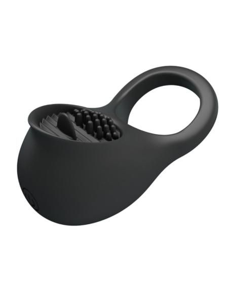 Pretty love - anillo vibrador para pene con lengua negro