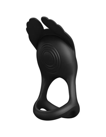 Pretty love - silas anillo vibrador 7 vibraciones silicona negro