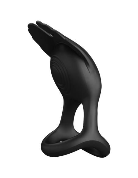 Pretty love - silas anillo vibrador 7 vibraciones silicona negro