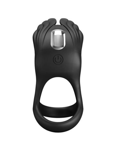 Pretty love - silas anillo vibrador 7 vibraciones silicona negro