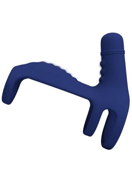 Pretty love - elish anillo vibrador con extensiÓn azul