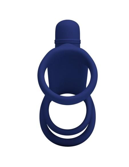 Pretty love - elish anillo vibrador con extensiÓn azul