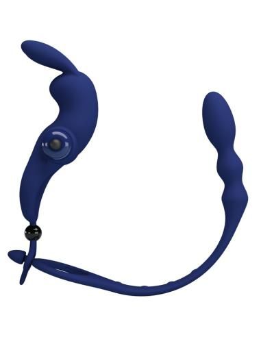 Pretty love - ayad anillo vibrador rabbit con plug azul