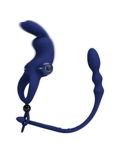 Pretty love - ayad anillo vibrador rabbit con plug azul