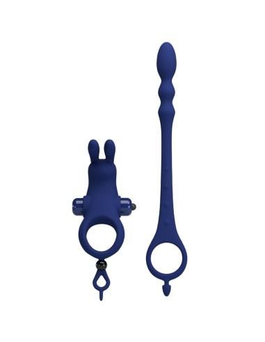 Pretty love - ayad anillo vibrador rabbit con plug azul