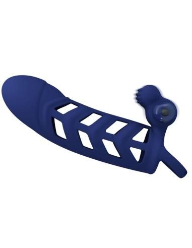 Pretty love - altaf anillo vibrador con funda de silicona azul