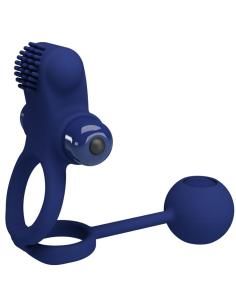 Pretty love - remington doble anillo vibrador con plug azul