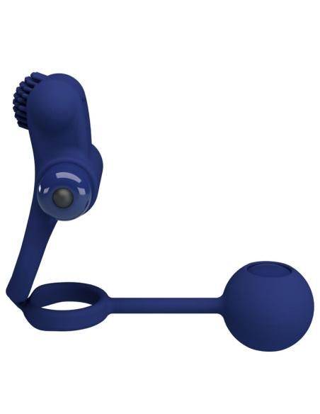 Pretty love - remington doble anillo vibrador con plug azul