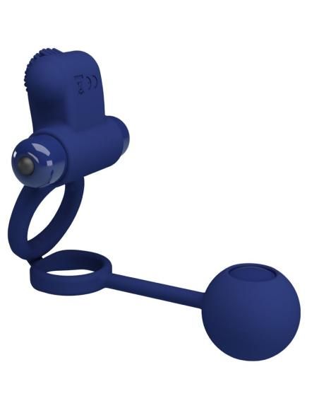 Pretty love - remington doble anillo vibrador con plug azul