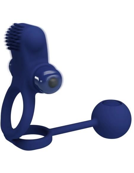 Pretty love - remington doble anillo vibrador con plug azul