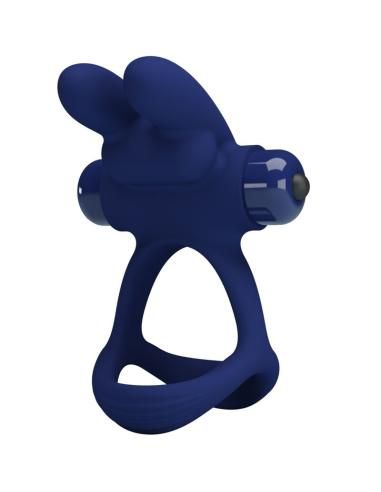 Pretty love - francisco doble anillo vibrador rabbit azul