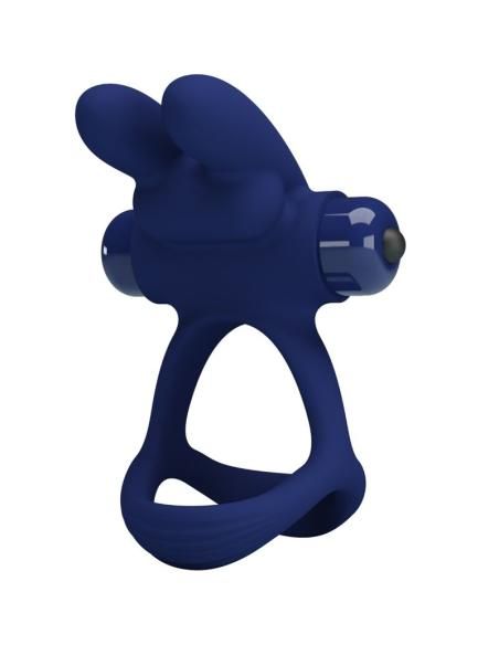 Pretty love - francisco doble anillo vibrador rabbit azul