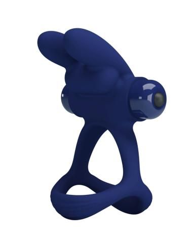 Pretty love - francisco doble anillo vibrador rabbit azul
