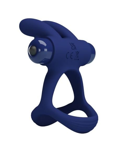 Pretty love - francisco doble anillo vibrador rabbit azul