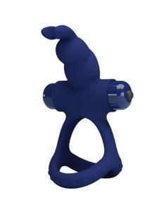Pretty love - luchito doble anillo vibrador rabbit azul