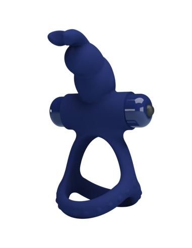Pretty love - luchito doble anillo vibrador rabbit azul