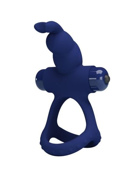 Pretty love - luchito doble anillo vibrador rabbit azul