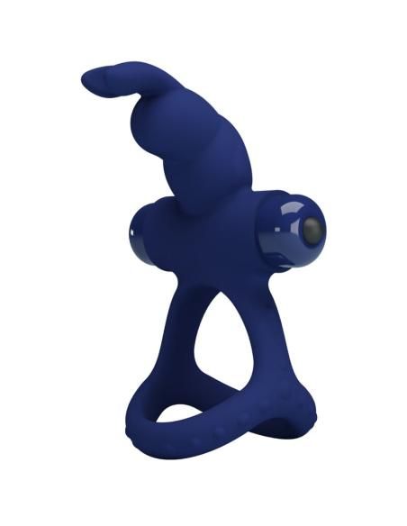 Pretty love - luchito doble anillo vibrador rabbit azul