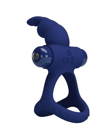 Pretty love - luchito doble anillo vibrador rabbit azul