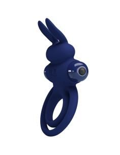 Pretty love - darey doble anillo vibrador rabbit azul 2