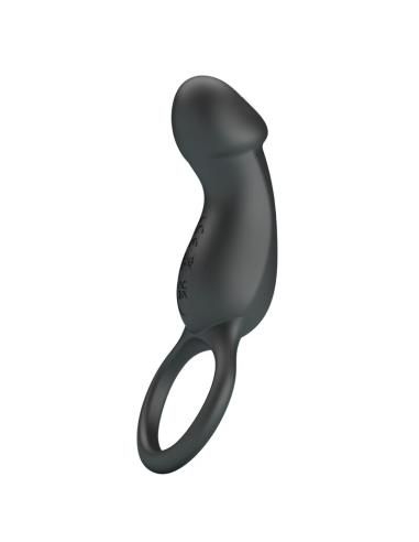 Pretty love - trae anillo vibrador con estimulador negro