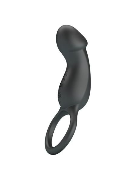 Pretty love - trae anillo vibrador con estimulador negro