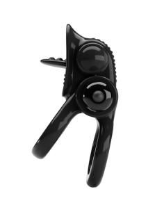 Pretty love - passionate ring doble anillo vibrador + estimulador clÍtoris negro 2
