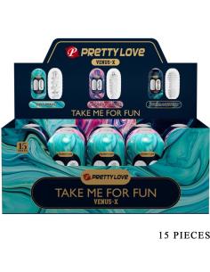Pretty love - venus x 15 masturbadores masculinos silicona blanco