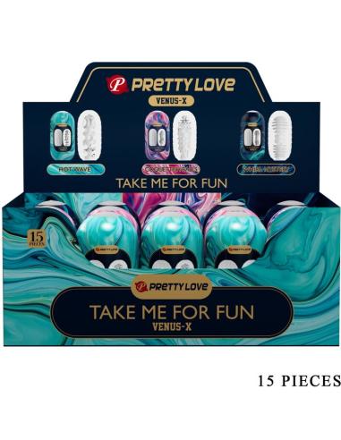 Pretty love - venus x 15 masturbadores masculinos silicona blanco