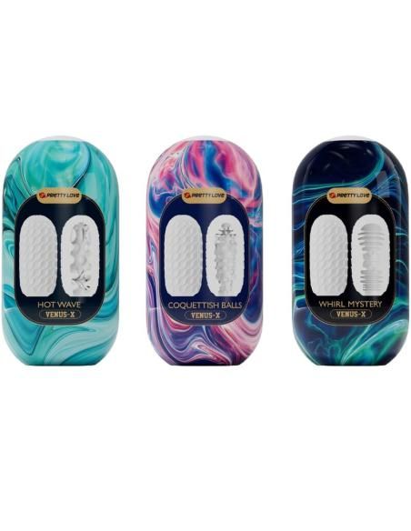 Pretty love - venus x 15 masturbadores masculinos silicona blanco
