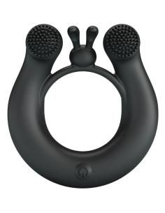 Pretty love - dahlia anillo vibrador + estimulador de clÍtois 12 vibraciones negro