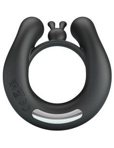 Pretty love - dahlia anillo vibrador + estimulador de clÍtois 12 vibraciones negro 2