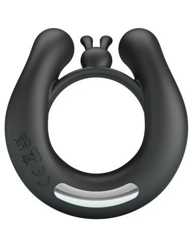 Pretty love - dahlia anillo vibrador + estimulador de clÍtois 12 vibraciones negro