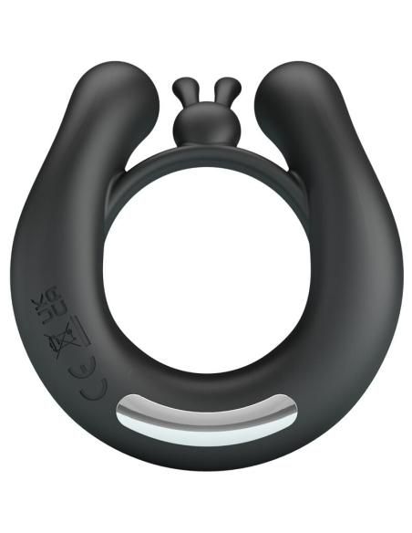Pretty love - dahlia anillo vibrador + estimulador de clÍtois 12 vibraciones negro