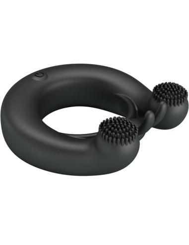 Pretty love - dahlia anillo vibrador + estimulador de clÍtois 12 vibraciones negro