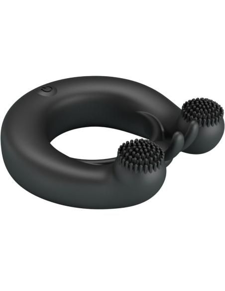 Pretty love - dahlia anillo vibrador + estimulador de clÍtois 12 vibraciones negro