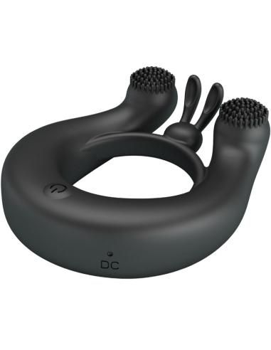 Pretty love - dahlia anillo vibrador + estimulador de clÍtois 12 vibraciones negro