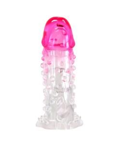 Pretty love - wilford funda realÍstica alargadora con relieve para pene rosa