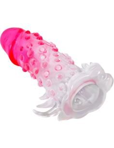 Pretty love - wilford funda realÍstica alargadora con relieve para pene rosa 2