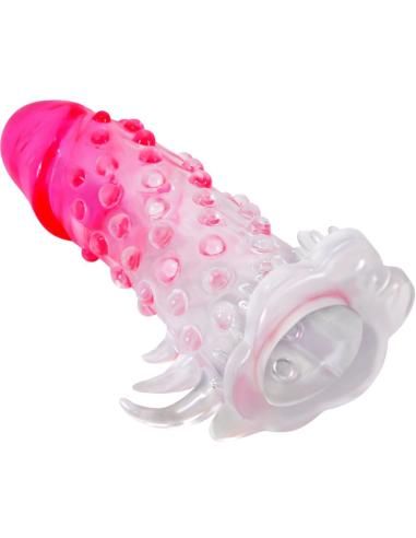 Pretty love - wilford funda realÍstica alargadora con relieve para pene rosa