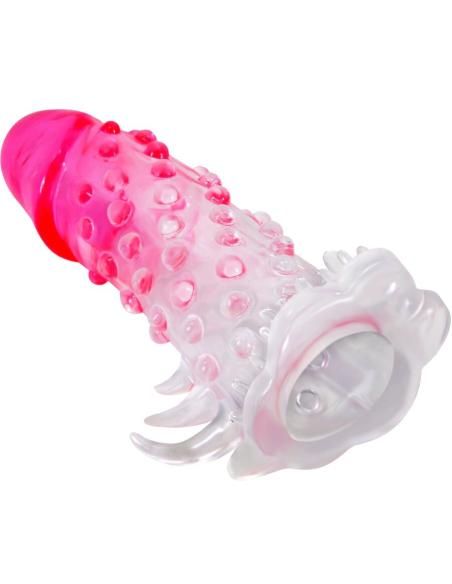 Pretty love - wilford funda realÍstica alargadora con relieve para pene rosa