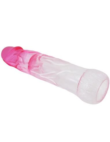 Pretty love - neron funda realÍstica alargadora de 6 cm para pene rosa