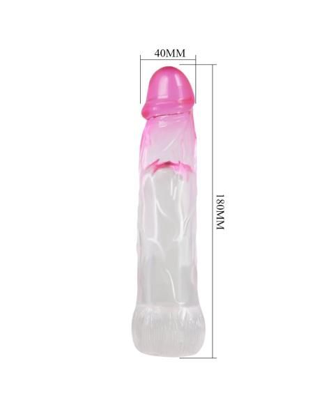 Pretty love - neron funda realÍstica alargadora de 6 cm para pene rosa
