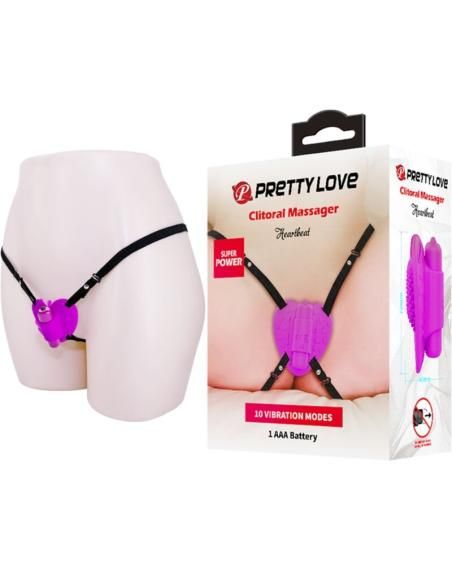 Pretty love - masajeador de clÍtoris heartbeat 10 modos de vibraciÓn morado