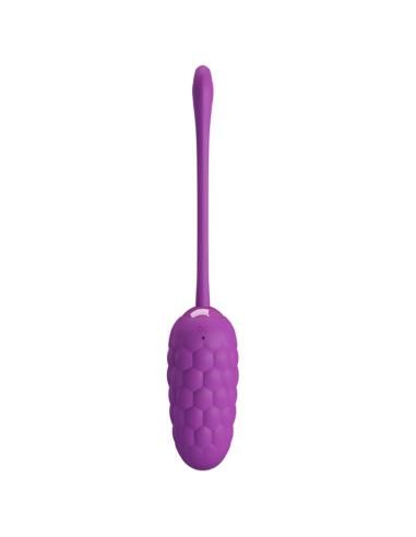 Pretty love - huevo vibrador con textura marina recargable morado