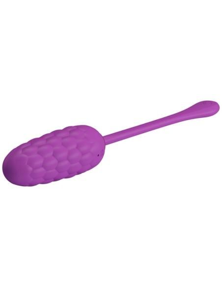 Pretty love - huevo vibrador con textura marina recargable morado