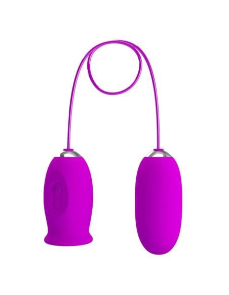 Pretty love - daisy huevo dual vibrador recargable morado