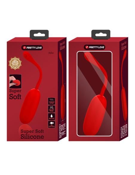 Pretty love - julius huevo vibrador impermeble & recargable rojo