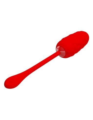 Pretty love - huevo vibrador con textura marina recargable rojo